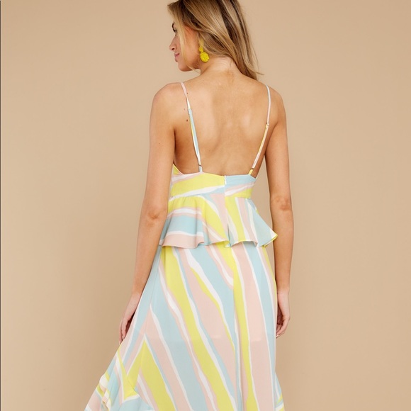 Yellow Stripe Maxi Dress - Picture 3 of 5